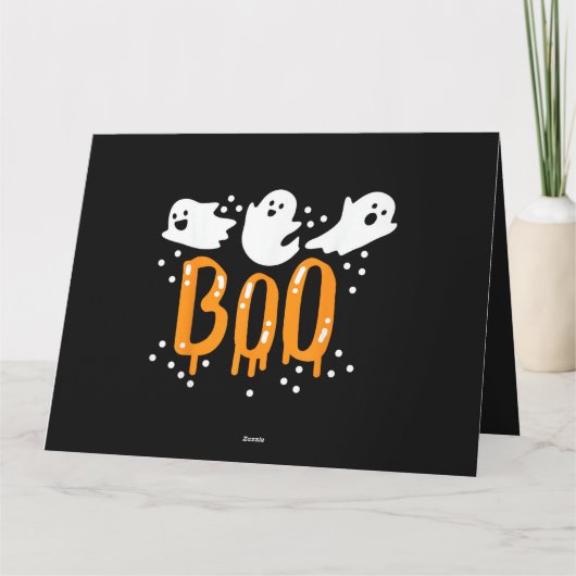 Carte Halloween Ghost Boo Cute (Dos)