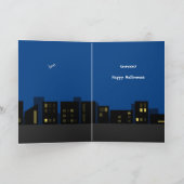 Carte Halloween Ghost Cat - Personnalisable (Intérieur)