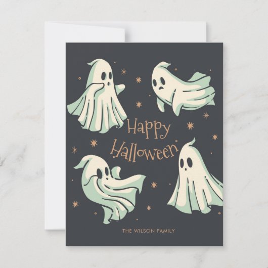 Carte Halloween Ghost Happy Halloween (Devant)