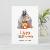 Carte Halloween Ghost Jack O’Lantern (Debout devant)