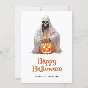 Carte Halloween Ghost Jack O’Lantern