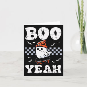 Carte Halloween Ghost Skateboard Boo Ouais Costume Boys 