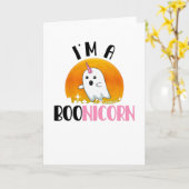 Carte Halloween Ghost Spirit Boonicorn Unicorn (Fleur jaune)