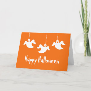 Carte Halloween Ghosts, Orange