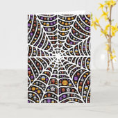 Carte Halloween Ghouls & Goblins dans un Spiderweb (Fleur jaune)