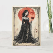 Carte Halloween Glamour gothique Élégance Enchantress fo (Devant)