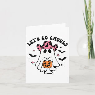 Carte Halloween Go Ghouls Ghost Retro Costume femme