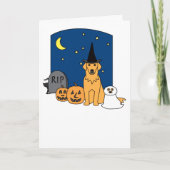 Carte Halloween Golden Retriever (Devant)
