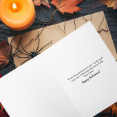 Carte Halloween gothique du corbeau éffrayant de faucheu