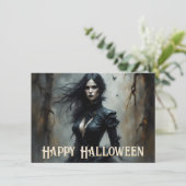 Carte Halloween gothique Nuit de Mystère (Debout devant)