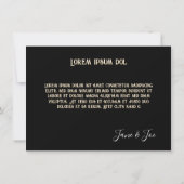 Carte Halloween gothique Nuit de Mystère (Dos)