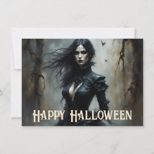 Carte Halloween gothique Nuit de Mystère
