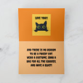 CARTE HALLOWEEN GRAND-DAUGHTER CHAT SCAREDY (Intérieur)