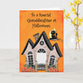 Carte Halloween Grand-fille (Fleur jaune)