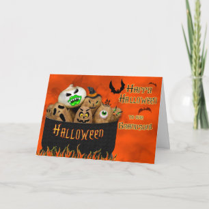 CARTE HALLOWEEN - GRANDSON - COSTUME DE POMME DE TERRE