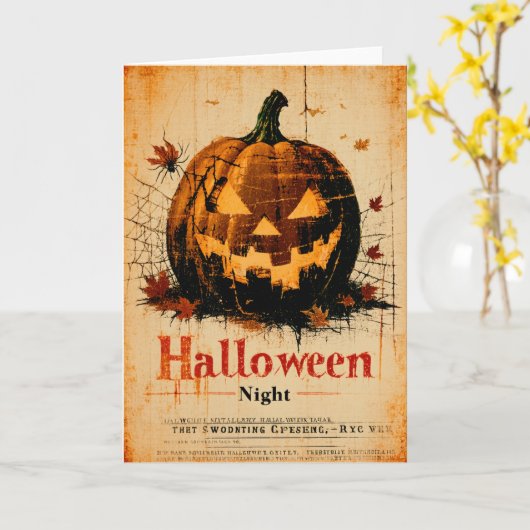 Carte Halloween Graphic - Classique 1960 (Fleur jaune)