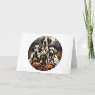 Carte Halloween Great Dane Dogs Jack-o'-lantern