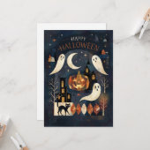 Carte Halloween Greeting Card (Devant/Arrière en situation)