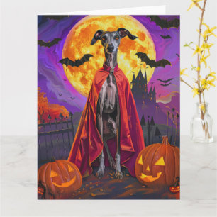 Carte Halloween Greyhound Mountain Vampire Citrouilles