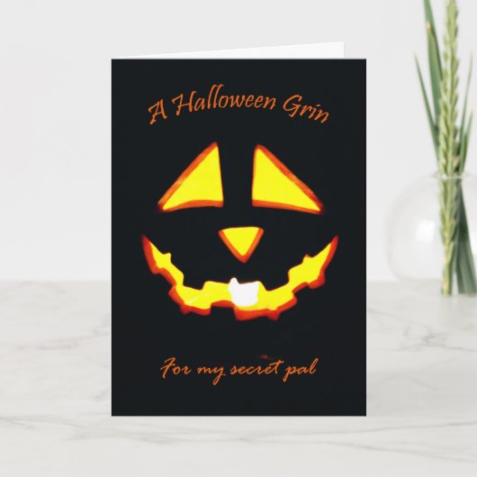Carte Halloween Grin pour le secret Pal (Devant)