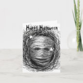 Carte Halloween gris maman (Devant)