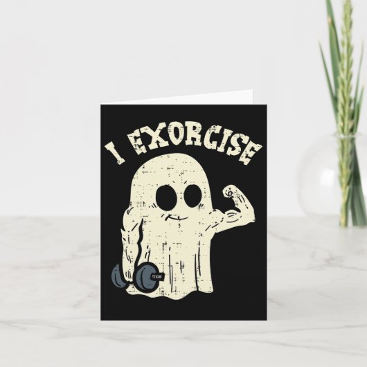 Carte Halloween Gym Ghost I Exorcize Fun Entraînement Co (Devant)