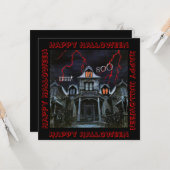 Carte Halloween hanté (Devant/Arrière en situation)