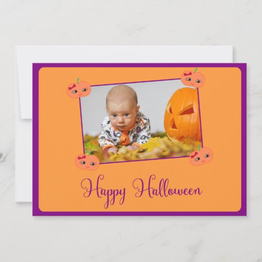 Carte Halloween Happy Personnalisée Ajouter Votre  (Devant)