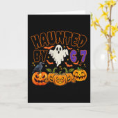 Carte Halloween Haunted 67 Six Seven Meme  (Fleur jaune)