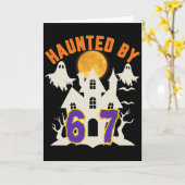 Carte Halloween Haunted By 6 7 Six Seven Gen Alpha Z 67 (Fleur jaune)