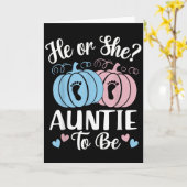 Carte Halloween He Or She Auntie To Be Pumpkin Gender Re (Fleur jaune)