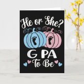 Carte Halloween He Or She G Pa To Be Pumpkin Gender Reve (Fleur jaune)