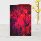CARTE HALLOWEEN HEUREUX (Fleur jaune)
