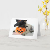 Carte Halloween heureux (Fleur jaune)