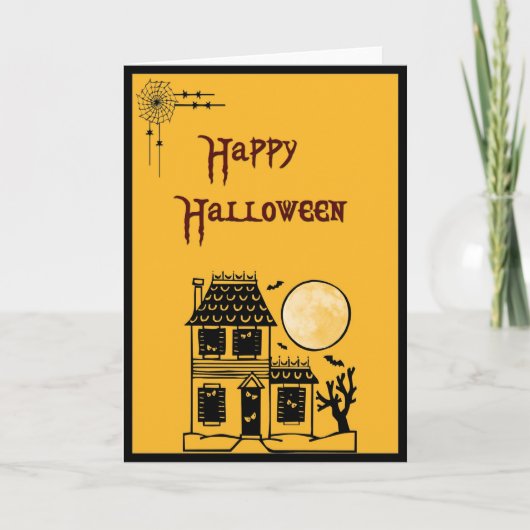 Carte Halloween heureux ! (Devant)