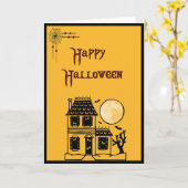 Carte Halloween heureux ! (Fleur jaune)
