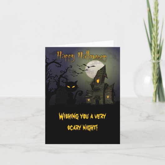 Carte Halloween heureux (Devant)
