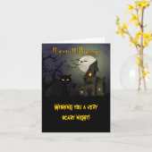 Carte Halloween heureux (Fleur jaune)