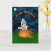 Carte Halloween heureux (Fleur jaune)