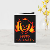 Carte Halloween heureux (Fleur jaune)