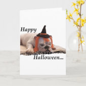 Carte Halloween heureux (Fleur jaune)