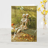 Carte Halloween heureux ! (Fleur jaune)