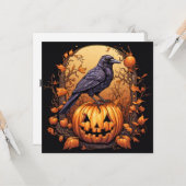 Carte Halloween heureux de Black Crow (Devant/Arrière en situation)