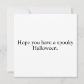 Carte Halloween heureux de Black Crow (Dos)