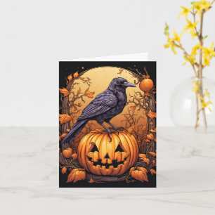 Carte Halloween heureux de Black Crow