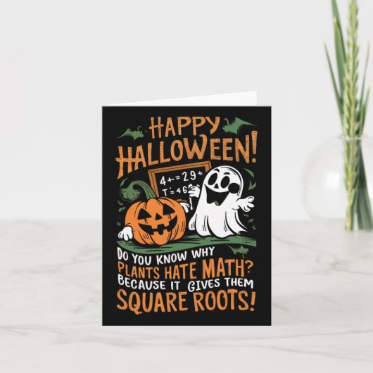 Carte Halloween heureux - Math Professeur scientifique F (Devant)