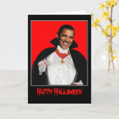 Carte Halloween heureux Obama (Fleur jaune)