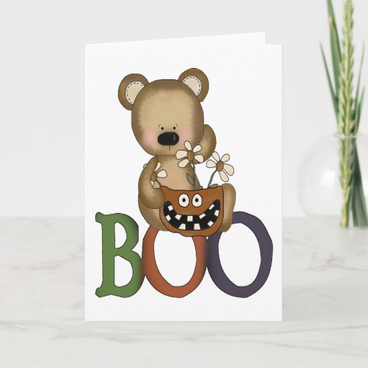 Carte Halloween huent l'ours (Devant)