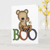 Carte Halloween huent l'ours (Fleur jaune)