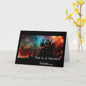 CARTE HALLOWEEN HUMOUR (Fleur jaune)